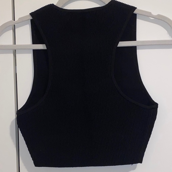 Aritzia Babaton Black Sculpt Knit Crop Top - Picture 4 of 4